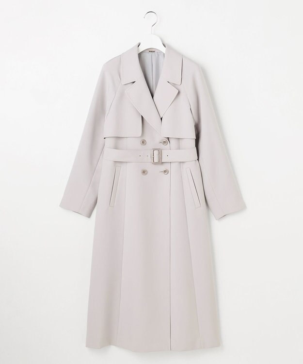 ANY SIS エレガントロング トレンチ コート ライトグレー