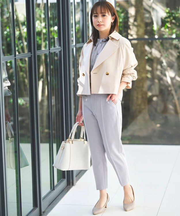 ANY SIS S 【低身長企画】フェミニンギャザー ブラウス ラベンダー