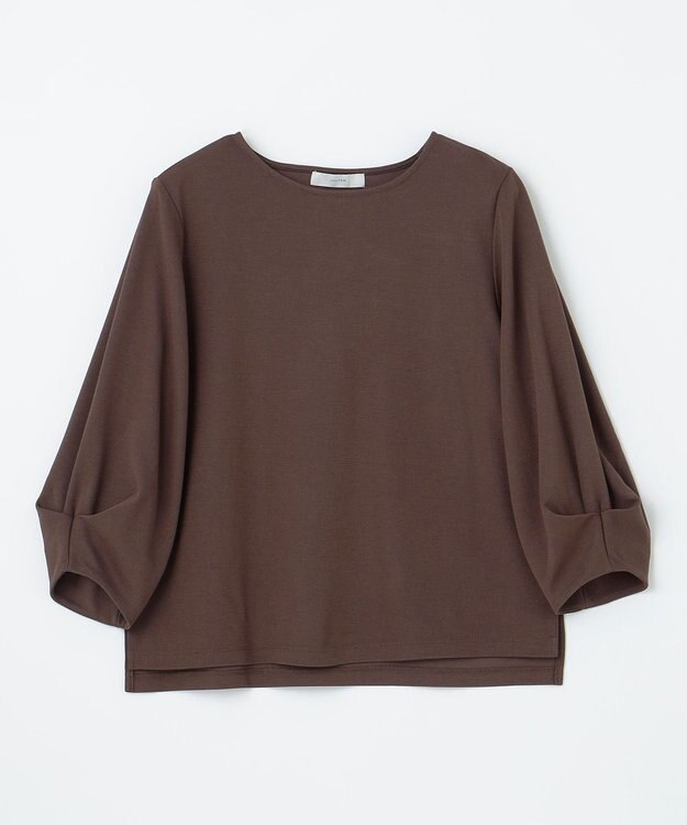 ANY L 【洗濯機可】袖タックプルオーバー ブラウン