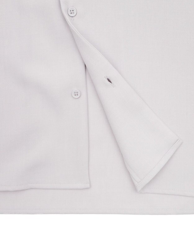 WEGO 【速乾/しわになりにくい/MLサイズ展開】ドライポリオープンカラーシャツ（SS） ライトグレー