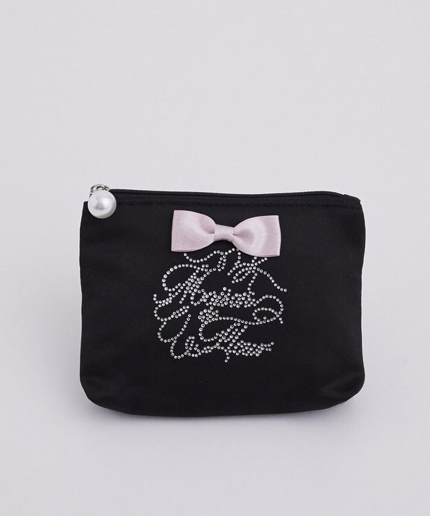 Maison de FLEUR シャイニーリボンティッシュケース Black