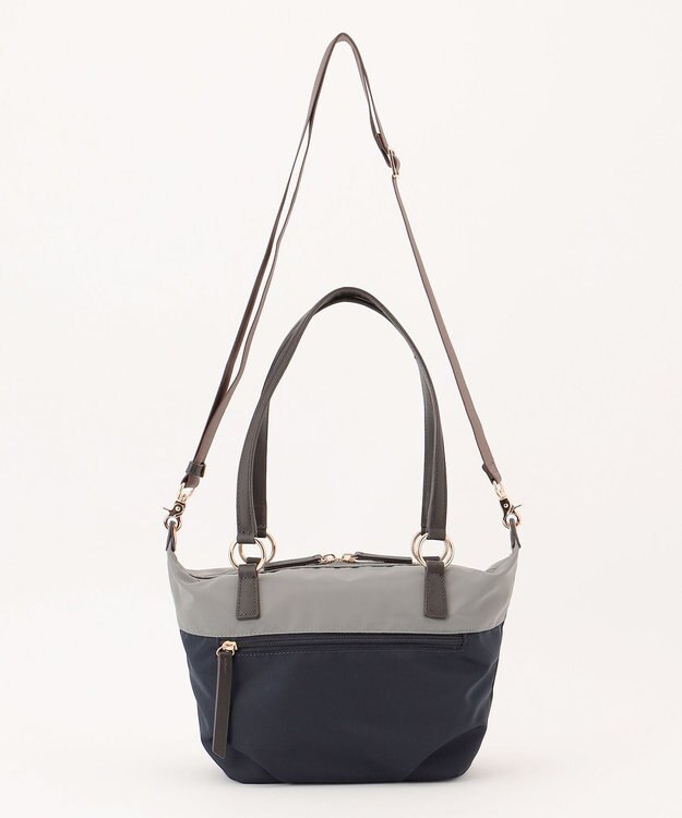 LA BAGAGERIE ウォータープルーフナイロン　2WAYハンドバッグ ダークグレー