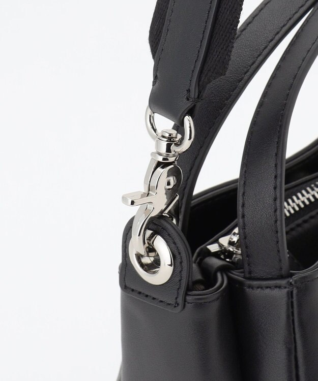 Y'SACCS カウレザー すっきり2wayミニトート ブラック