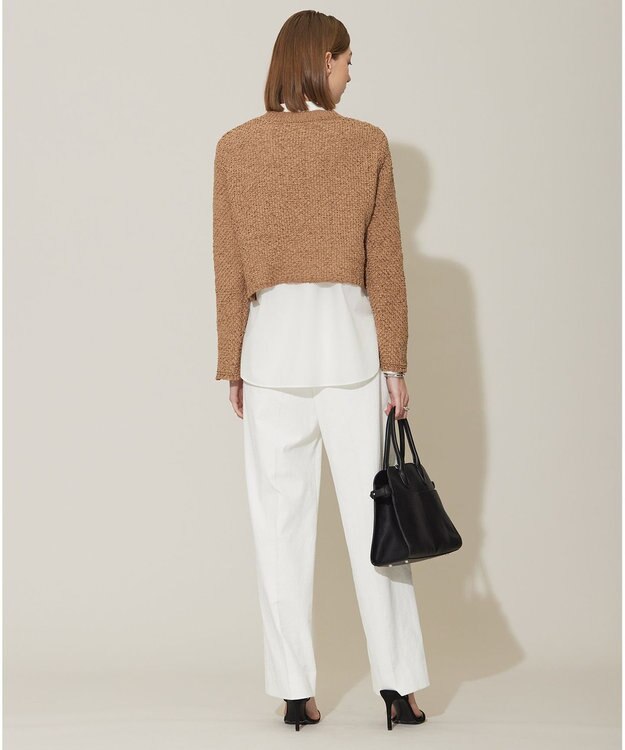 ICB 【洗える】スエードテープヤーン プルオーバー アンバーベージュ系