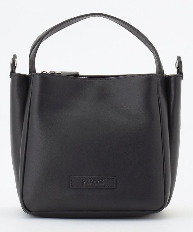 Y'SACCS カウレザー すっきり2wayミニトート ブラック