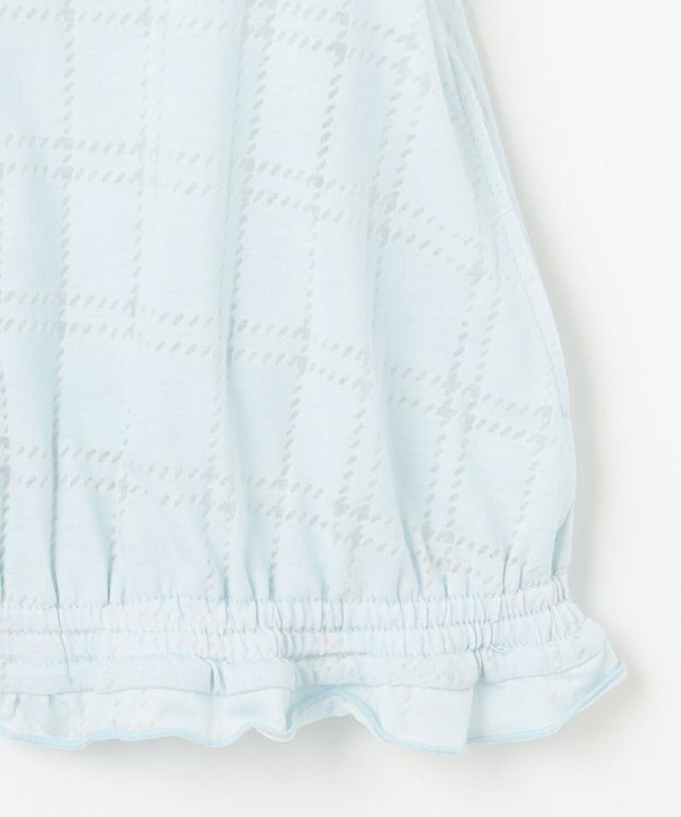 組曲 KIDS 【110-140㎝】【UVケア】オパールチェック パーカー サックスブルー系