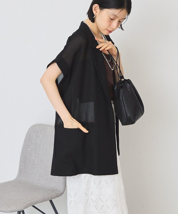 AMERICAN HOLIC メッシュフレンチジャケット Black