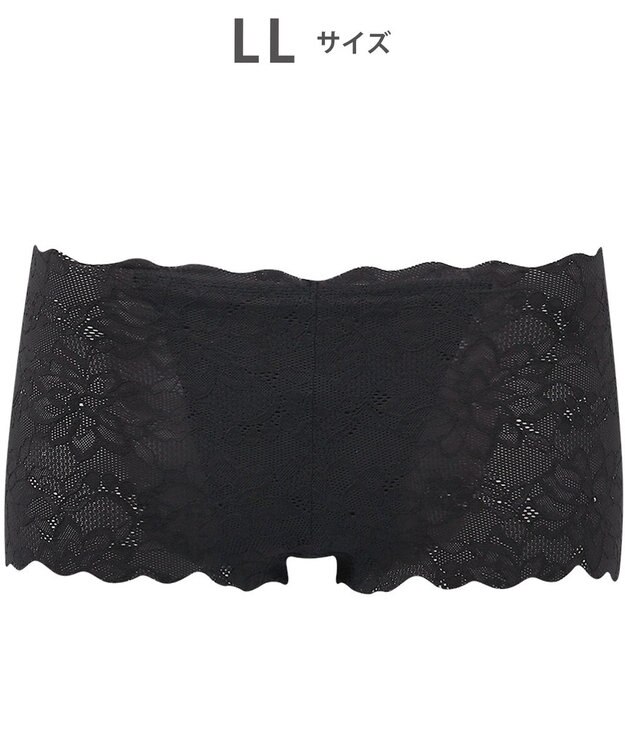 WACOAL ショーツ 【GOCOCi ゴコチ】 CGG297とペア 肌あたりのやさしいレース アウターにひびきにくい はきこみ丈あさめ レディース PGG197 /ワコール ブラック