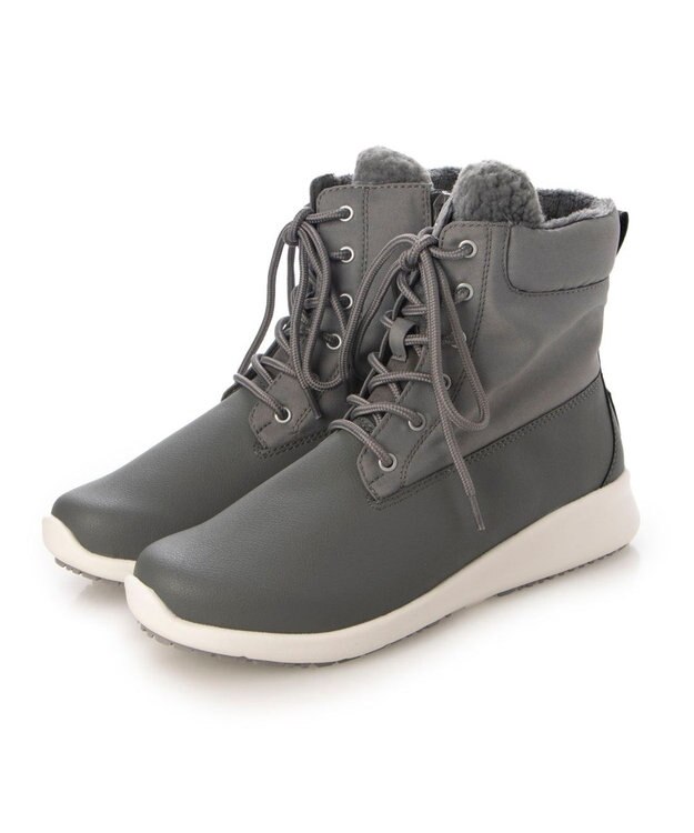 ing <ing>【レイン・スノー対応】レースアップスニーカーブーツ グレー