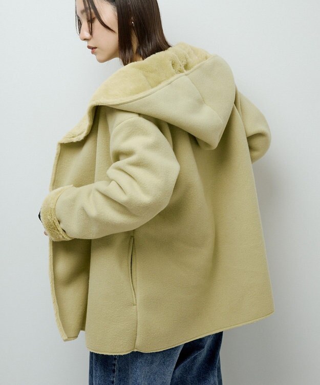 Green Parks フーディガウンコート Yellow