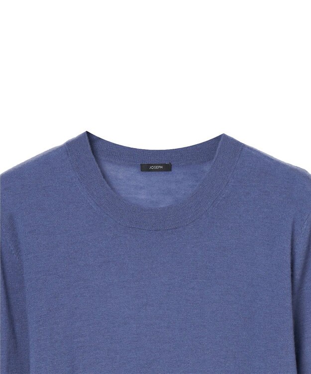 JOSEPH 【洗える】キャッシュエアー　ラウンドネックニット Harbour