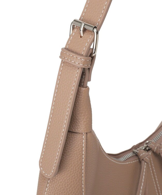 Green Parks ワンハンドルハーフムーンショルダーバッグ Beige