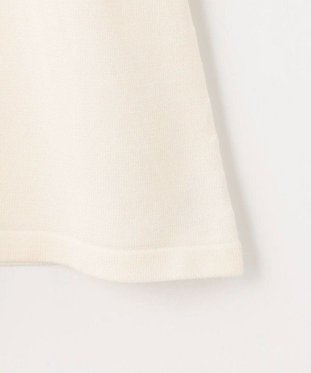 Feroux 肩リボン ペプラムニット ピンク系ボーダー