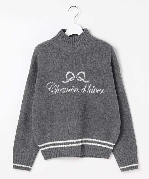 Feroux レタードハイネック プルオーバー グレー系