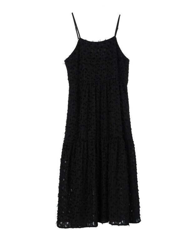 Green Parks armonia.フェザージャガードキャミワンピース Black