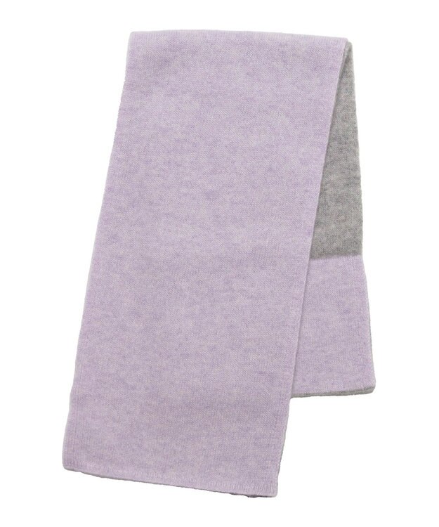 MOONBAT 【洗える】mila schon カシミヤ100%バイカラープチマフラー ラベンダー