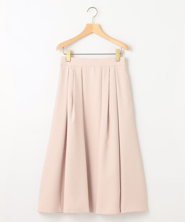 組曲 【洗える・4色展開】ウーステッドライクギャバ スカート ピンクベージュ系
