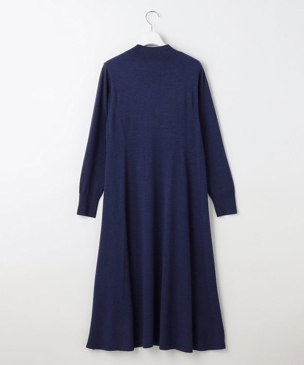J.PRESS LADIES S 【洗える】EASY WOOL ニット ワンピース ブルー系