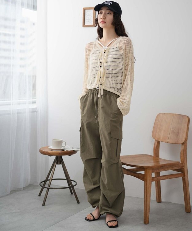 WEGO メッシュニットカーデ ホワイト