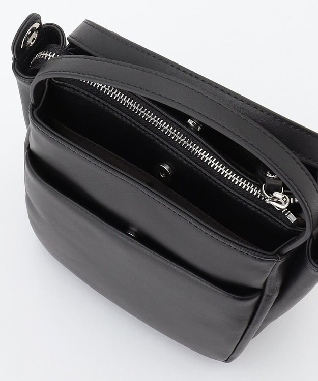 Y'SACCS カウレザー すっきり2wayミニトート ブラック