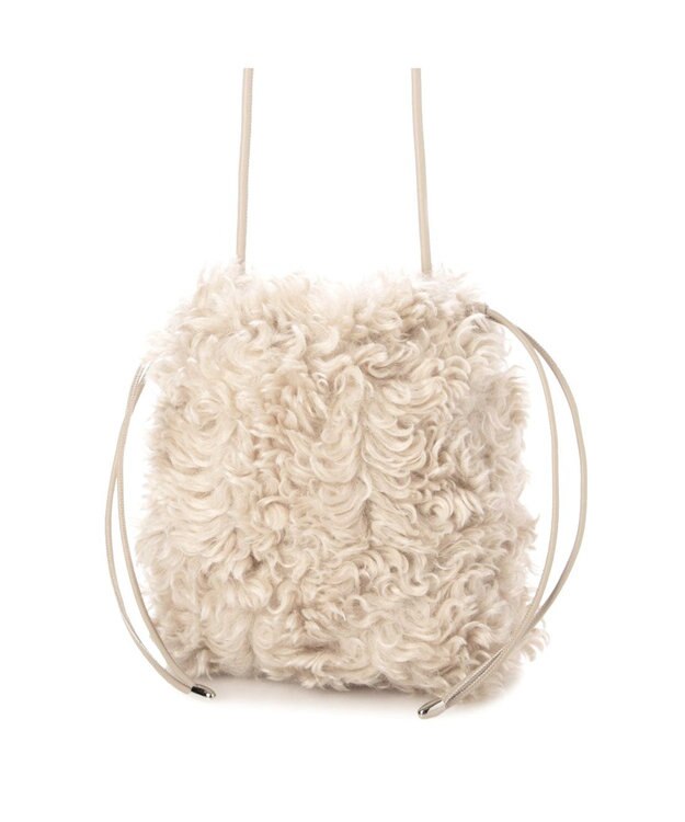 UNBILLION カシュカシュ cachecache / ベビーラム風巾着ミニバッグ アイボリー