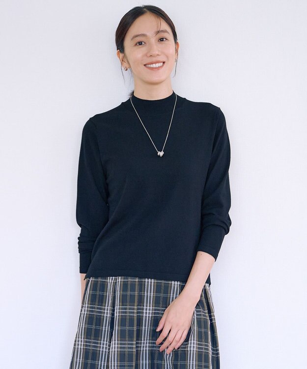 J.PRESS LADIES 【人気のため新色追加】PRINCE ハイネック ニット ブラック系