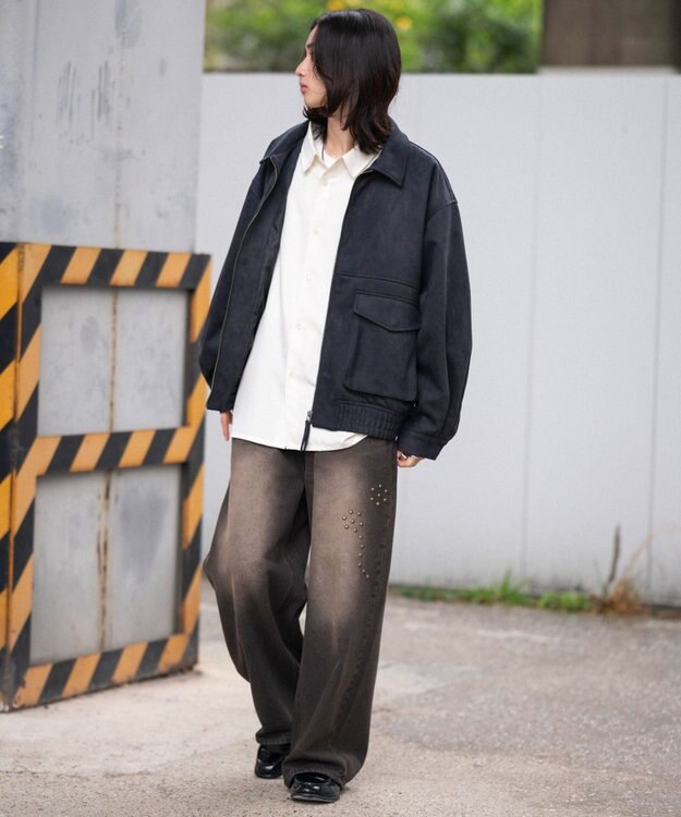 WEGO 【ユニセックス着用ITEM/MLサイズ展開】フライトジャケット ブラック中濃色