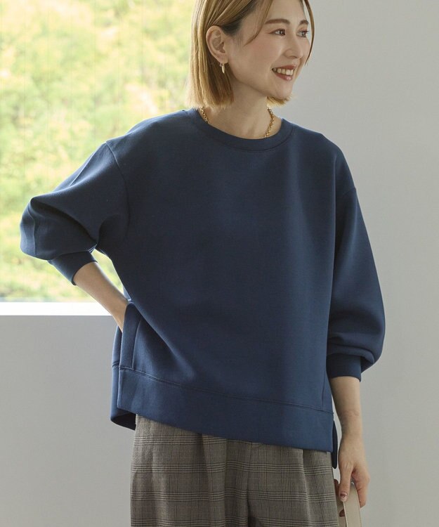 AMERICAN HOLIC サイドスリットダンボールプルオーバー Navy