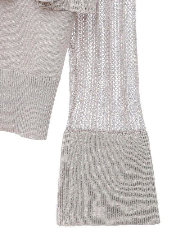 Green Parks ２ＷＡＹ　ラッフル切替ニットトップス Gray