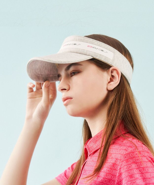23区GOLF 【WOMEN】ダンボールニット バイザー ライトグレー系