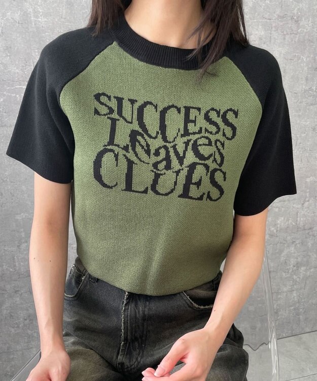 WEGO ラグランジャガードチビニットT カーキ