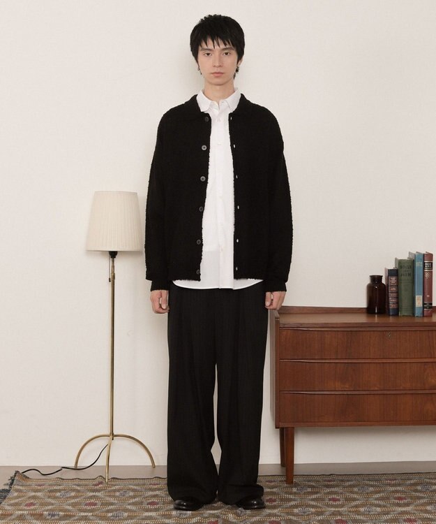 WEGO ブークレボタンカーディガン ブラック