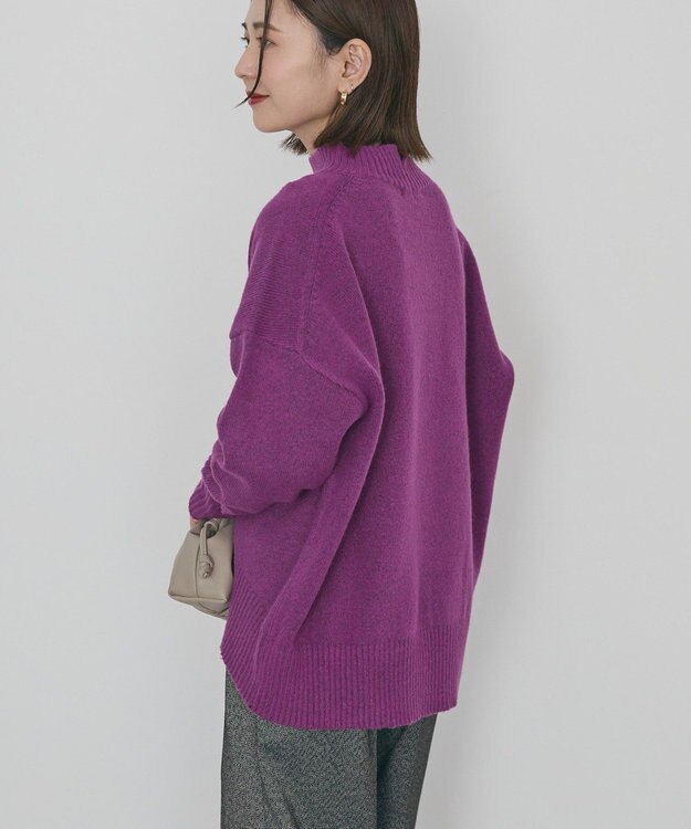 AMERICAN HOLIC モックネックコクーンニットプルオーバー Purple