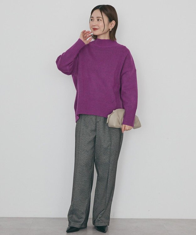 AMERICAN HOLIC モックネックコクーンニットプルオーバー Purple