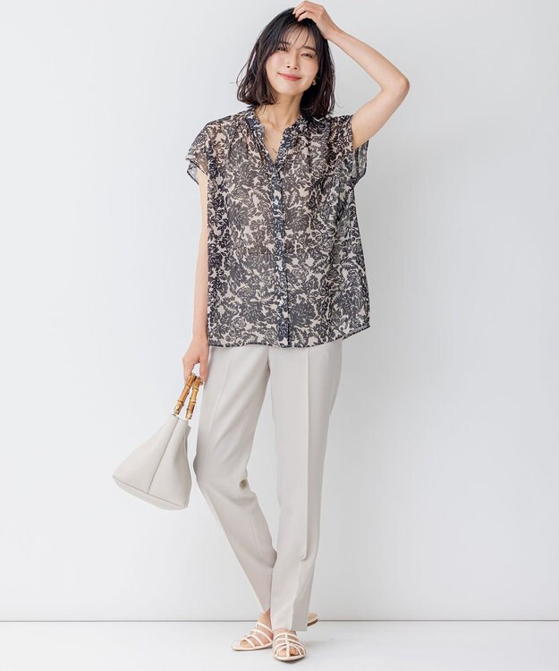 23区 バンブーハンドルトートバッグ ベージュ系