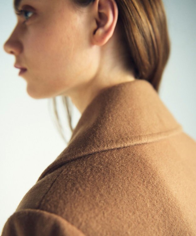 GRACE CONTINENTAL 刺繍ウールコート キャメル