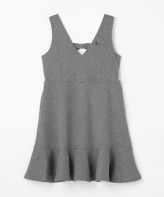 組曲 KIDS 【150-160㎝】ダンボールニット ジャンスカ グレー系