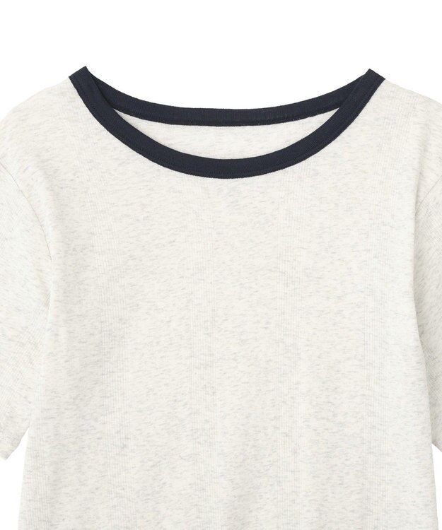 AMERICAN HOLIC 【２点セット】リンガーＴシャツ＋カーディガン Light Gray Mixture