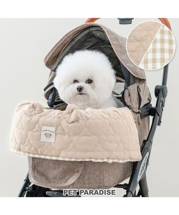 PET PARADISE ペットパラダイス くまちゃん キルト カート用 クッション ベージュ