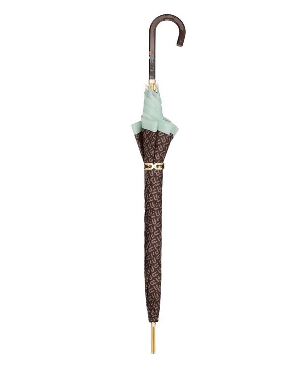 MOONBAT 【耐風】FURLA 長傘 モノグラム ミントグリーン