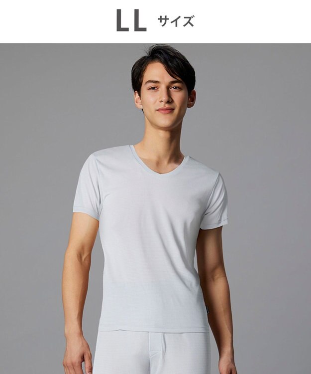 WACOAL MEN インナー　【ムレからの解放】　吸放湿性　吸汗速乾　通気性　3分袖　/ブロス　GL3310 グレー