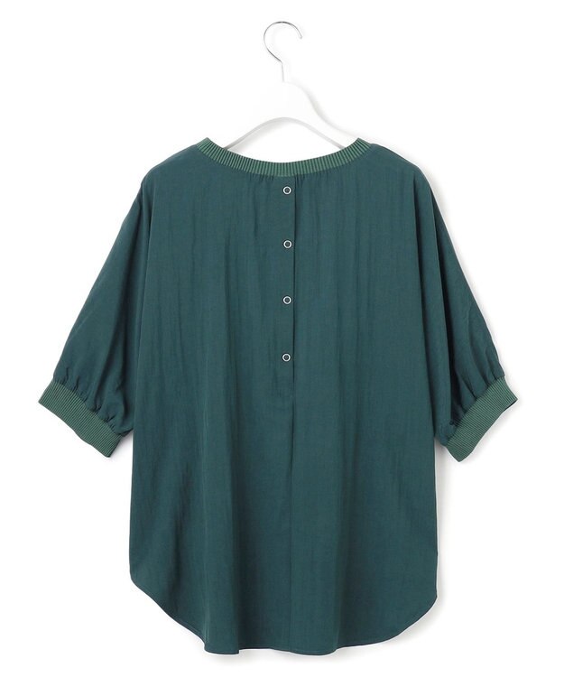 J.PRESS YORK STREET 【WOMEN】ワッシャードルマン ブラウス ダークグリーン系