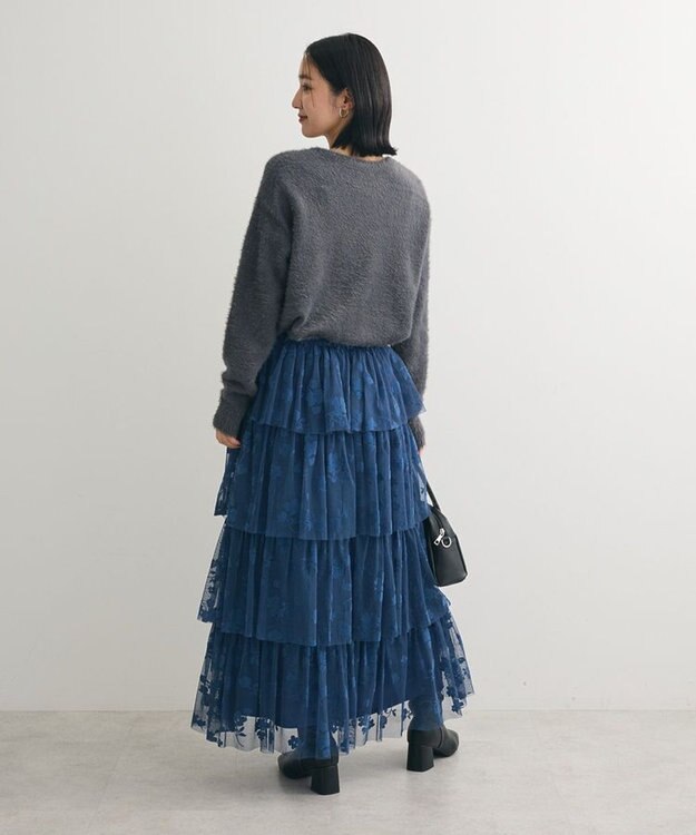 Green Parks シャギーロゴニットプルオーバー Charcoal Gray