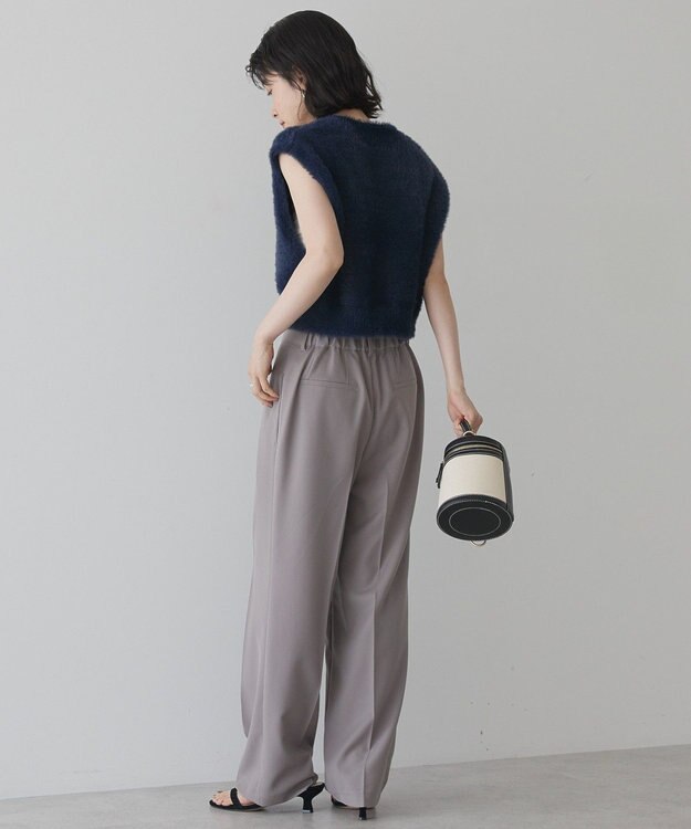 AMERICAN HOLIC 【選べる丈】シャギーニットベスト Navy