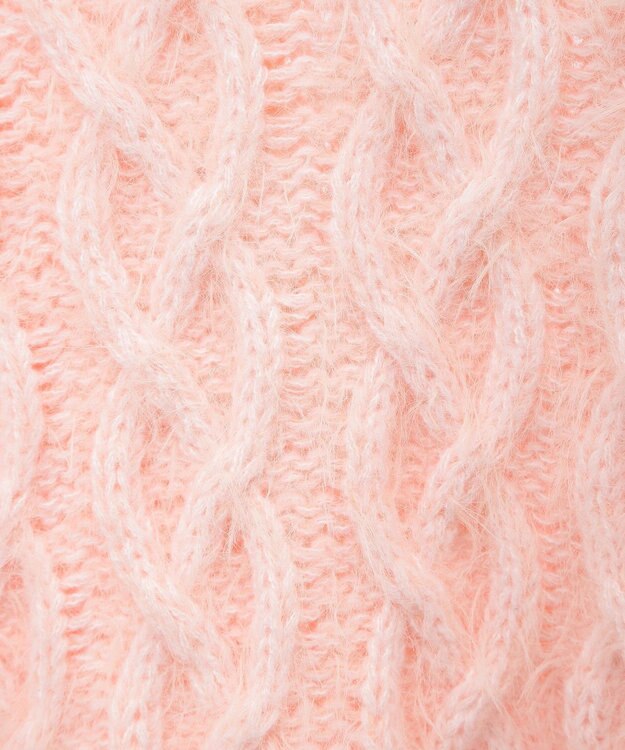 Green Parks armonia．シャギーケーブルニット Pink