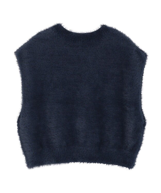 AMERICAN HOLIC 【選べる丈】シャギーニットベスト Navy