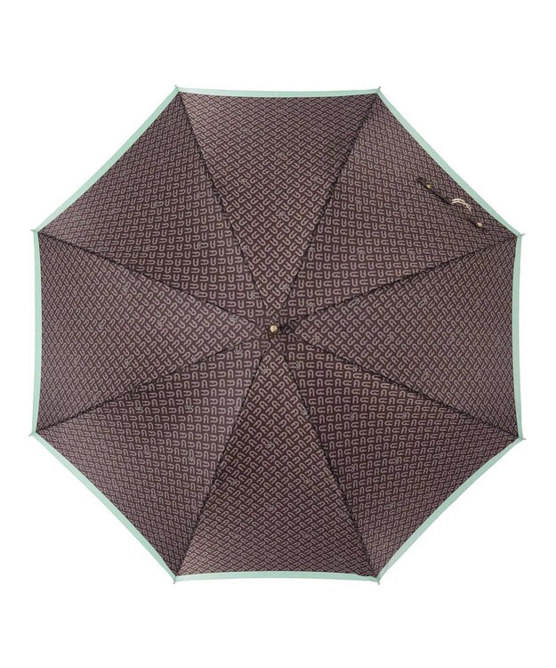 MOONBAT 【耐風】FURLA 長傘 モノグラム ミントグリーン