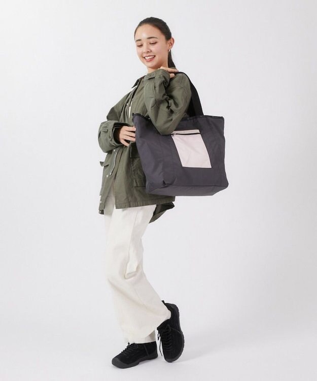 LeSportsac LG REVERSIBLE PKT TOTE/2ウェイピーチブラッシュ/サンダー 2ウェイピーチブラッシュ/サンダー