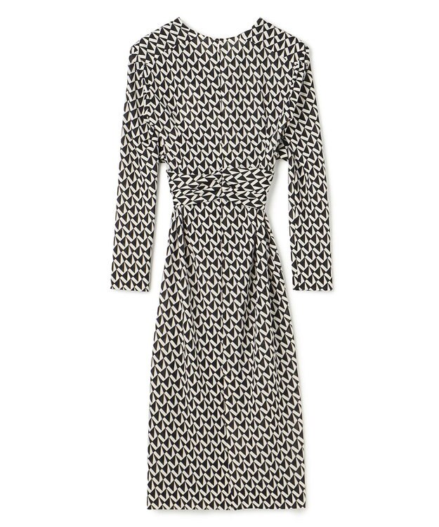 BEIGE， 【洗える】MODESTO / ジャージーストレッチカシュクールドレス Monotone