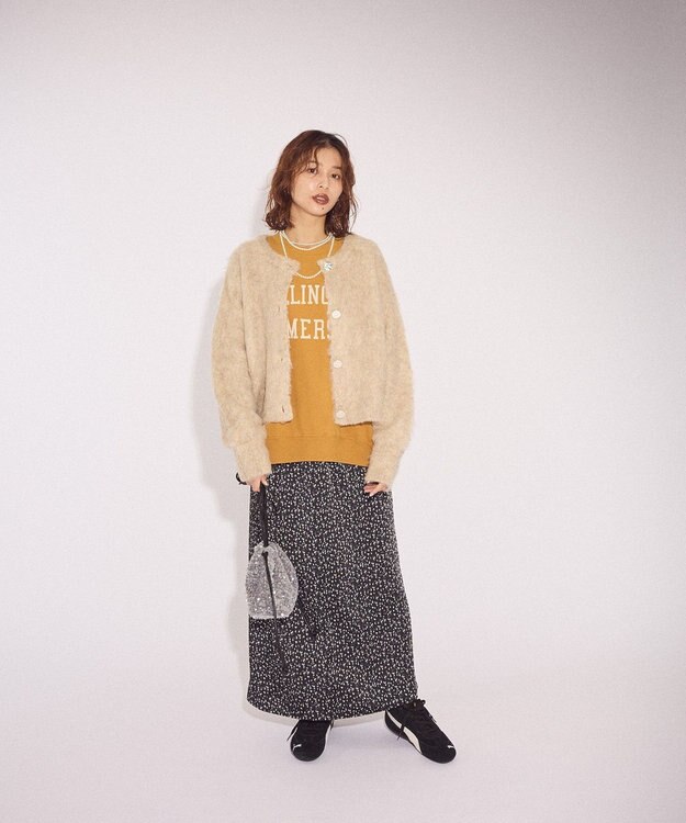 Green Parks 起毛シャギーカーディガン Light Beige